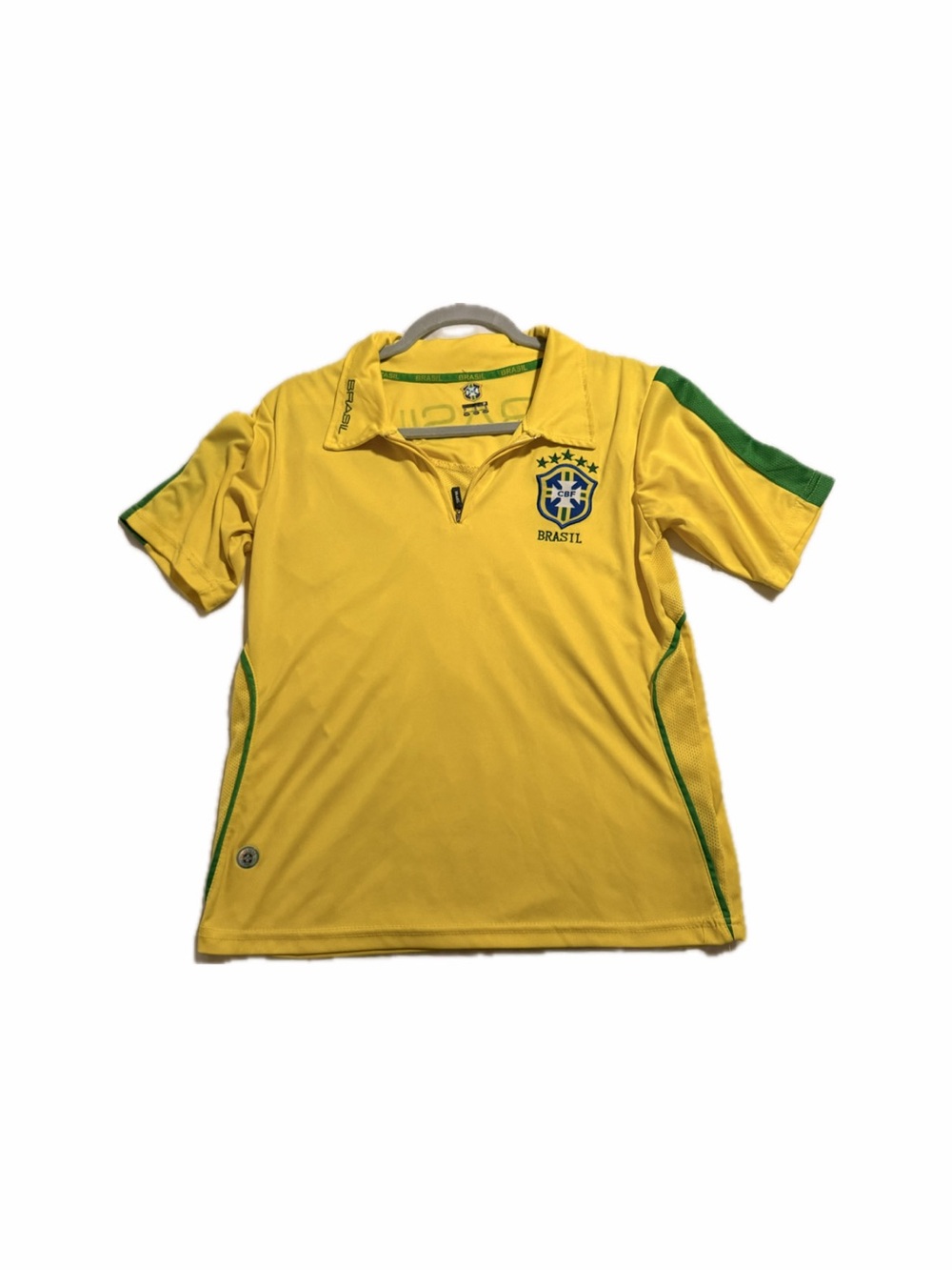 Brazil National Team Yellow Soccer Polo Shirt